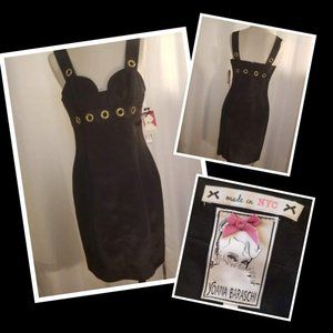 NWT Yoana Baraschi Black with Gold Ring Dress 6